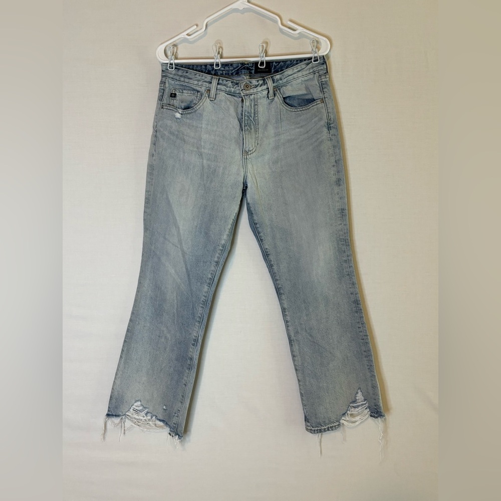AG Adriano Goldschmied Light Blue Cropped Jeans